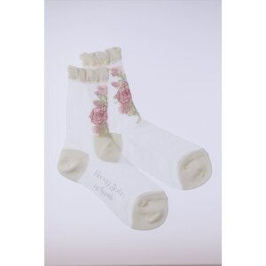 Honey Salon Bouquet Socks Ivory