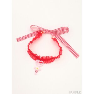 Swankiss Heart Cross Choker Red
