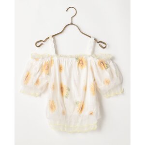 LIZ LISA Sunflower Print Blouse White