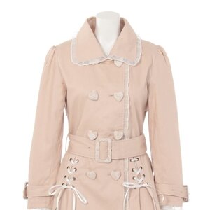 Swankiss Lace Trench Coat Beige