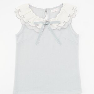 LIZ LISA Mesh Embroidered Tank Top Blue