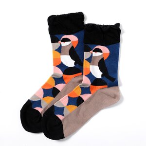 KOTORITACHI Short Crew Java Sparrow Socks Black