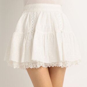 LIZ LISA Cambric Sukapan Skirt White