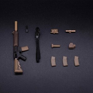WM-04A Assault Rifle MK18 Equipment Set (Gold) 1/12 Scale Action Figure Accessory [Pre-order]