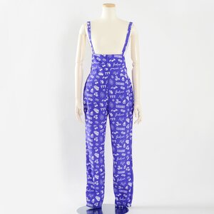 LISTEN FLAVOR Casino Chiffon Overalls Mystic Purple