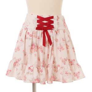 LIZ LISA Cat Cherry Sukapan Skirt White