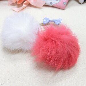 Le cocone Double Pom-Pom Hair Band Pink