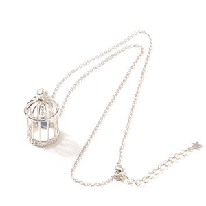 Caged Saturn Necklace Silver