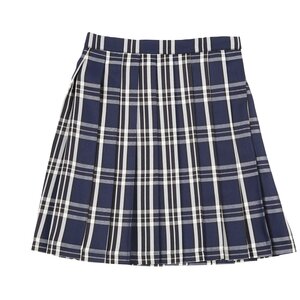 Teens Ever Deep Blue x White High School Uniform Skirt L