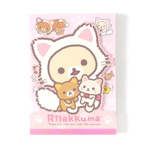 Rilakkuma Motto Nonbiri Neko Memo Pads Pink