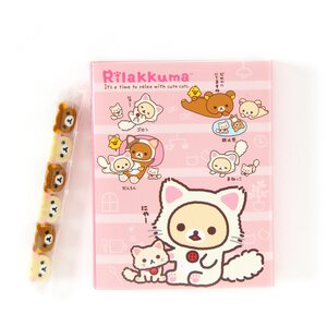 Rilakkuma Motto Nonbiri Neko Cover 2 Cover Memo Pads Pink