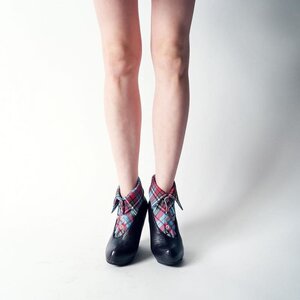 ERIMAKI SOX Tartan Plaid Socks Blue