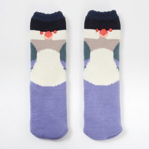 Kotoritachi Marshmallow Java Sparrow Socks Black