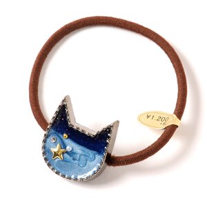Star Cat Hair Tie Deep Blue