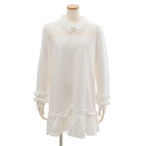 LIZ LISA Heart A-Line Fleece-Lined Dress White