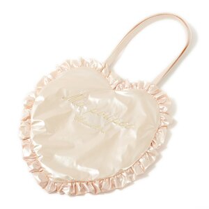 FLAPPER Heart Ruffle Tote Light Yellow