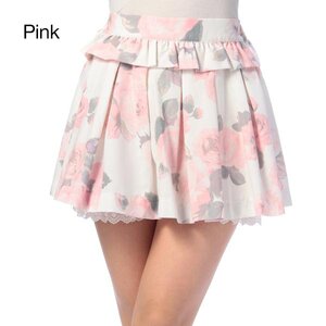 LIZ LISA Flower Print Skort Pink