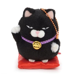 Hige Manjyu Maneki-neko Cat Plush Collection (Ball Chain) Kuromame