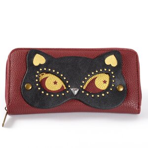 FLAPPER Cat Mask Girl Long Wallet Wine