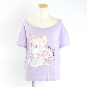 milklim Cute Angel Kitty T-Shirt Lavender