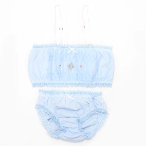 feast Blooming Flowers Bralette & Panty Set Blue