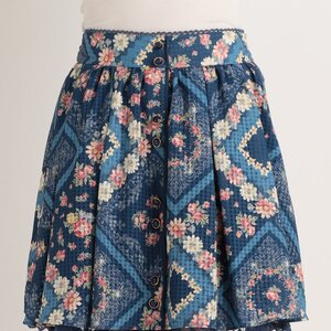 LIZ LISA Handkerchief Pattern Skirt Navy