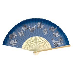 Monster Hunter XX Japanese-style Folding Fan Blue