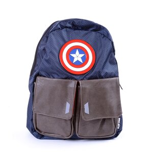 Marvel Captain America Reversible Backpack with Metal Badge