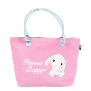 Pote Usa Loppy Fluffy Embroidered Big Tote Bag Collection Pink