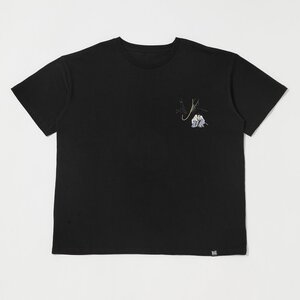 Lupin the Third Goemon Ishikawa Balck Embroidery T-Shirt M