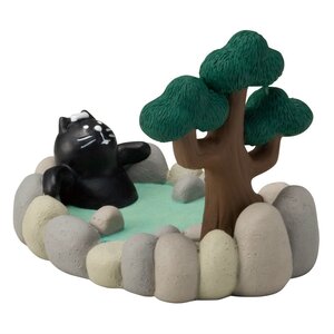 concombre Hot Spring Cat Smartphone Stand (Black)
