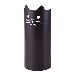 Neco Face Cat Toilet Paper Holder Black