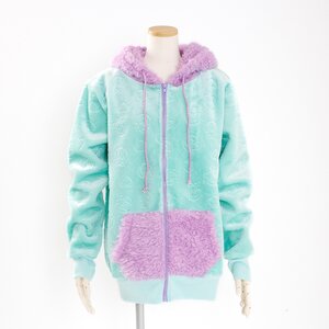 milklim Cute Puppy Fluffy Hoodie Mint