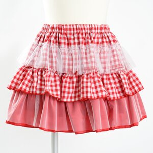 milklim Muchu Checkered Skirt Red