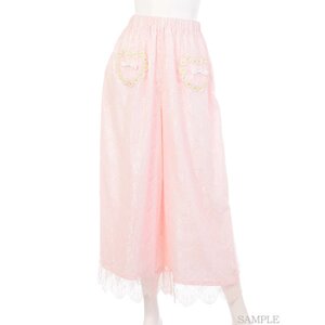 Swankiss Daisy Chain Lace Gaucho Pants Pink