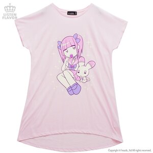 LISTEN FLAVOR Creator's Collaboration Long Cutsew Pink / Fancy Surprise