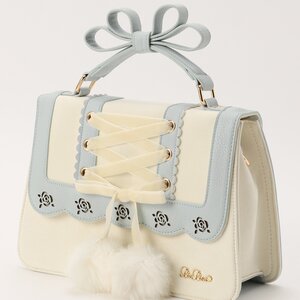 LIZ LISA Lace-up Pom Pochette Blue