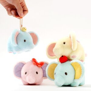 Zou no Pororon Plushies (Ball Chain) Complete Set + Mini Plushie