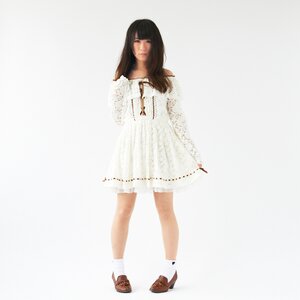 LIZ LISA Lace Browsing Dress White