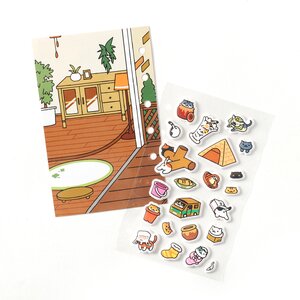 Neko Atsume Nekomori Stickers & Sticker Book Suppori-mori