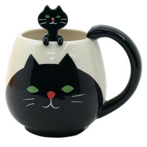 concombre Manmaru Mug & Spoon Set Cat