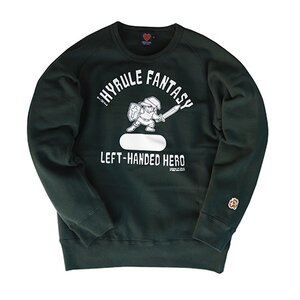 King of Games Legend of Zelda Left-Handed Hero Dark Green Sweatshirt  L