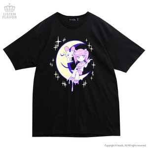 LISTEN FLAVOR 2017 Menhera-chan Collaboration Vol. 2: Moonlight T-Shirt Black