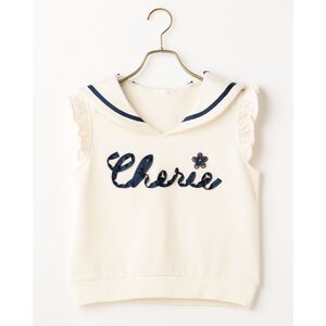 LIZ LISA Fleece-Lined Sailor Top White