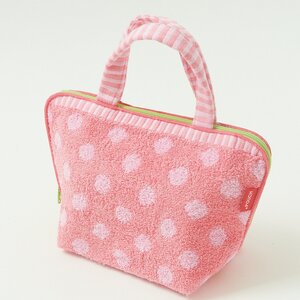 Insulated Dot Pouch Lunch Bag Pink