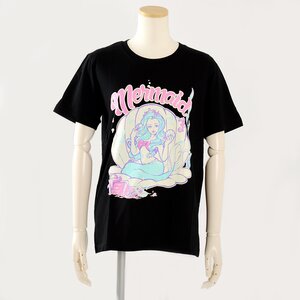 LISTEN FLAVOR Mermaid T-shirts Black (M)