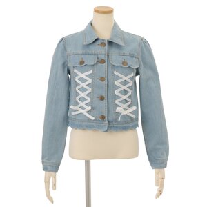 LIZ LISA Scalloped Denim Jacket Blue