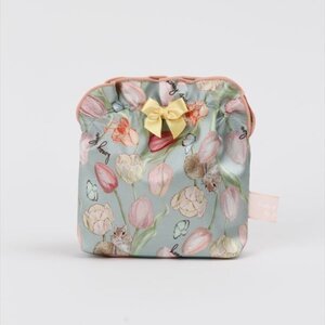 Honey Salon Vintage Tulip Idol Pouch (Medium) Green
