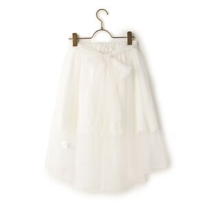 LIZ LISA Asymmetric Tulle Skirt White S