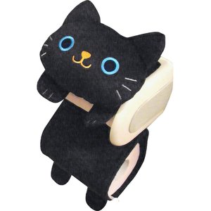 Cat Toilet Paper Holder Black